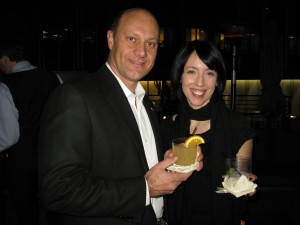 Alain with Gillian Cook, Brand Manager for Johnnie Walker Scotch Whisky