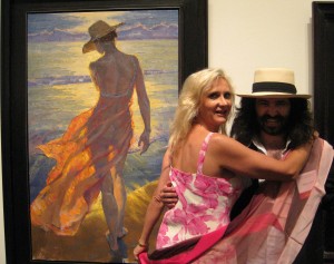 Artist Alexey Steele with Sophie Gayot