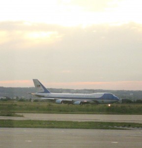Coincidentally we landed at Orly Airport right  after Air Force One. They were so excited with President Obama that they forgot the red carpet treatment for us…