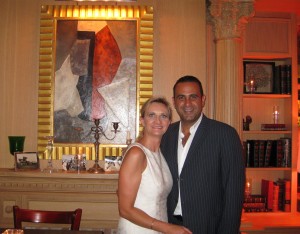 Sam Nazarian with Sophie Gayot at XIV restaurant