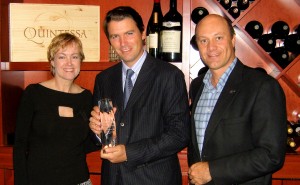 Marian Jansen op de Haar, Salvatore Ferragamo, and Alain Gayot at the Ferragamo Wine Dinner