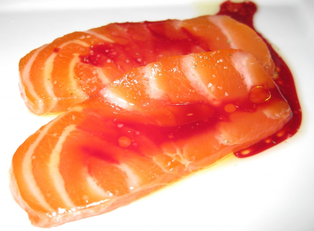 Salmone loch duart salmon with caper salt & blood orange