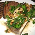 Beef marrow, king oyster mushrooms & walnuts