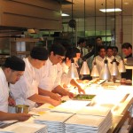 In the kitchen at Water Grill restaurant