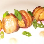 Bacon-wrapped matzoh balls with horseradish mayonnaise