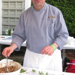 Chef Chris Prosperi, from Metro Bis, Simsbury, CT, serving crab