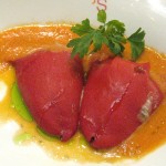 Stuffed piquillo peppers with goat cheese and mushrooms