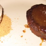 Sticky toffee pudding, ice cream, maldon salt & fried kugel