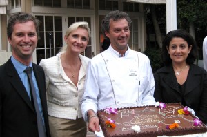 Consul General of France David Martinon, Sophie Gayot, pastry chef Yvan Valentin, Christine Ourmières, Air France Vice President & General Manager USA Consul General of France David Martinon, Sophie Gayot, pastry chef Yvan Valentin, Christine Ourmières, Air France Vice President & General Manager USA