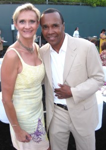 World champion Sugar Ray Leonard with Sophie Gayot
