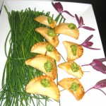 Mini empanadas with guacamole