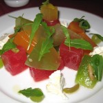 A summery salad made of melons