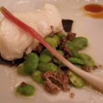Grilled Chilean sea bass with truffles