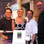 The team of Savore Catering: chefs Richard Lauther, Daniel Elkins and Erez Levy with Sophie Gayot