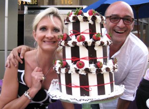 Farshid Hakim, owner of La Provence Pâtisserie & Café with Sophie Gayot