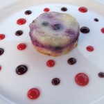 Quad berry cobbler with vanilla ice cream
