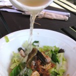 Tiato Villager's Favorite #1: Simmered pork tenderloin, lettuce, Asian herbs & pickles, minced pork & shrimp sauce, rice and chicken broth to sip or pour