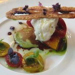 Burrata heirloom tomato salad