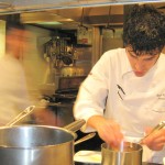 Chef Brian Redzikowski of BondSt Beverly Hills cooking at Test Kitchen