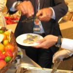 Caffé Roma restaurant served black truffles over pasta