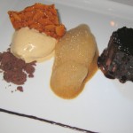 Cannele gelato with café chocolate gateau and crème of espresso