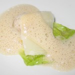 Foie gras and liquid ravioli