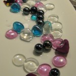 Colorful glass marble table decorations