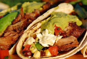 Tacos from chef Wesley Holton's food truck, Jacques Tacos, in Detroit, MI