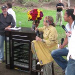 From left to right: Lesley Bargar Suter, Merrill Shindler, Susan FenigerGovind Armstrong and Mark Peel at the panel conversation