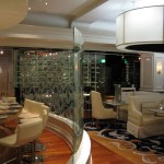 The chef's table on the left
