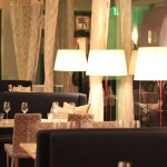 The dining room next to the window