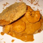 Fried green tomatoes with shrimp chipotle remoulade