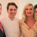 From left to right: general manager/sommelier Eric Espuny, chef David Féau, Sophie Gayot and sous chef Alexandre Ageneau