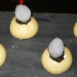 American caviar, crème fraîche, steamed buns and lemon air