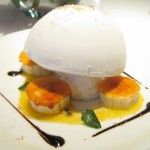 Nitro coconut floating island, passion fruit and vanilla