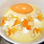 Lemongrass pot de crème with sweet potato, orange blossom, Red Bull and bergamot