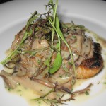 Sautéed black cod belle meuniere with sautéed mushrooms, butter, lemon and parsley