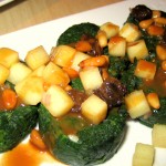 Catalan spinach, apple, pine nuts, raisins