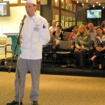 Winner Jean-Francois Daigle presenting his dish in front of the judges