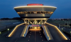 The striking Customer Center at Porsche Leipzig