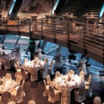 The expansive dining room on the third floor of the Porsche Leipzig plant