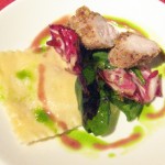Elizabeth Freer's rabbit two ways: sweet braised rabbit ravioli with a pecan and spice encrusted tenderloin