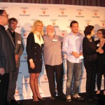 From left to right: Jean Joho, Brooke McDougall, Sophie Gayot, Michel Richard, Fabio Viviani, Dana Cowin, Bonnie Ster, Ralph Pagano