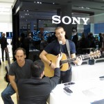 Singer Mark Ballas provided entertainment at the Sony store launch party