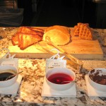 Waffles and pancakes from the griddle