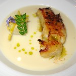 Black cod in daikon broth, with yuzu zest