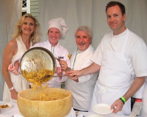 Chefs Celestino Drago & Ian Gresik with Sophie Gayot