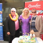 Gordon "Butch" Stewart Chairman & Founder of Sandals Resorts International, Sophie Gayot, Adam Stewart CEO of Sandals Resorts International