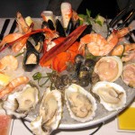 Shellfish platter from the raw bar