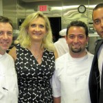 Executive chef Pascal Lorange, Sophie Gayot, the chef de cuisine, vice-president Greg Galy